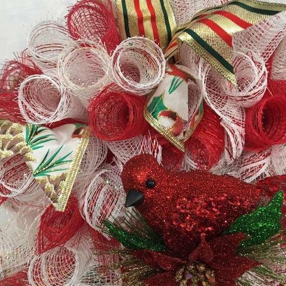 Red bird wreath - Picture 3 of 3